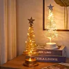 Artificial Christmas Lights Tree Fairy Lamp Tree Metal Spiral Star Lighting Holiday For Home Living Room Decorations Night Lamp