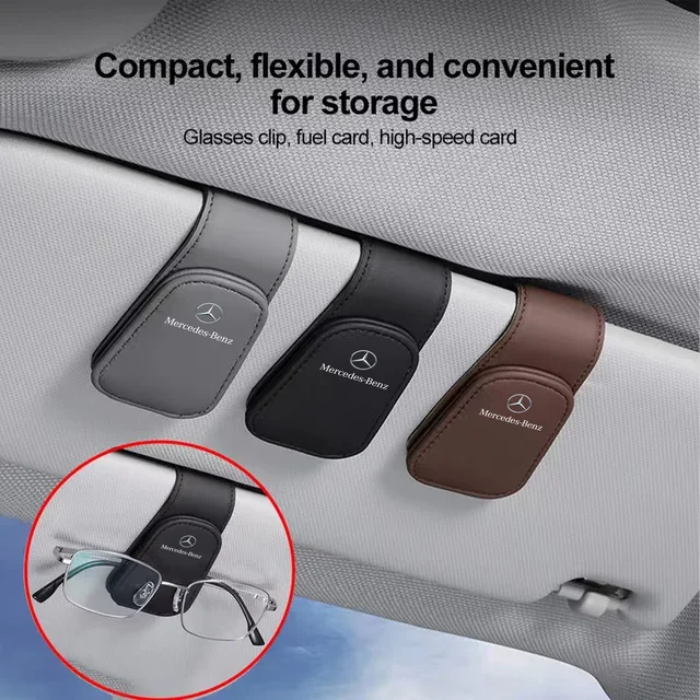 Car Eyeglass Holder Glasses Storage Clip For Mercedes Benz AMG GLE GLC W205 W206 W203 W204 W210 W212 Auto Sunglasses Accessories 1