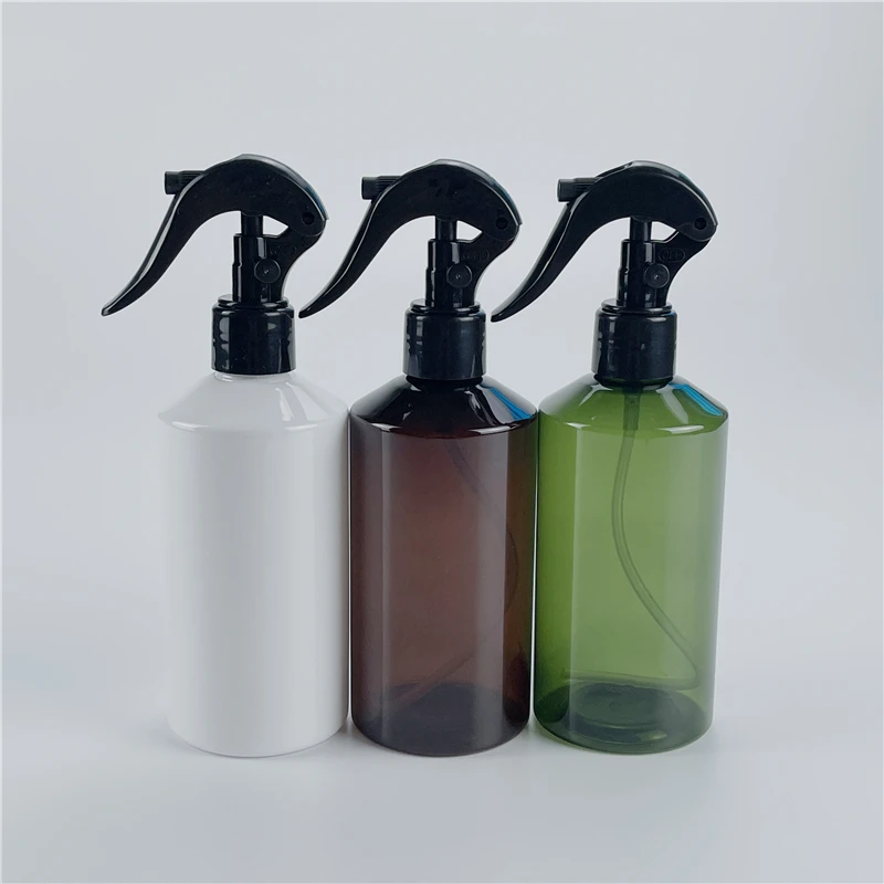 

300ML X 20 Brown White Green Plastic Spray Bottle Makeup Moisture Atomizer Pot Fine Mist Sprayer PET Bottles Hairdressing Tools