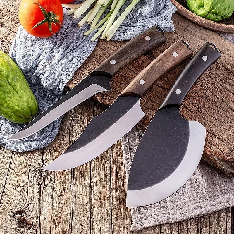 Multifunctional Hand Forged Cleaver Butcher Boning Knife Razor Sharp Stainless Steel Chef Peeling Chopping Knife kitchen knife meat cleaver