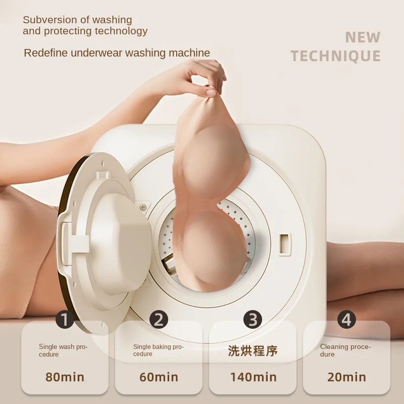 220V 3.5L Mini Wall-Mounted Washing Machine for Underwear Socks Baby Clothes Strollers Automatic Drying Small Laundry Machine