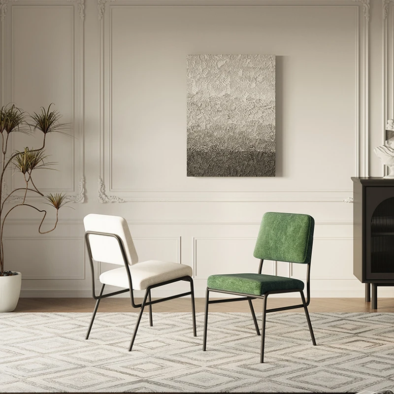 

Modern Dining Chair Balcony Apartament Portable Indoor Backrest Simple Barber Dining Chairs Mobile Silla Comedor Salon Furniture