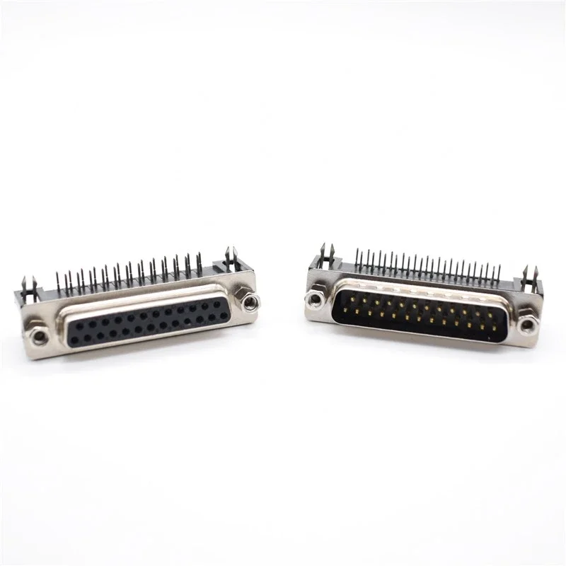 DR25 DB25 D-SUB Angle Angled 25 Pin Female Male PCB Mount Socket ...