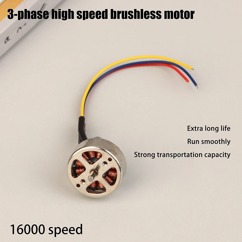 Metal 1S-2S 3.7V 7.4V 15000KV Tiny 14mm 3-phase Brushless Motor High Speed Engine 1.5mm Shaft For RC Drone Fan Radiator Motor
