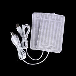 2pc Electric Infrared Fever Heat Mat Winter Warm Arm Waist Heat Glove 5V Carbon Fiber Heating Pad USB Heating Filme hot