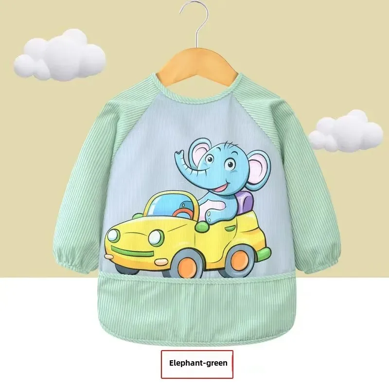 Waterproof Dirty Proof Children's Apron Unisex Baby Bibs Eating Clothes Outerwear Baby Apron for Autumn Winter Season