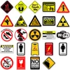 50PCS Warning Stickers Danger Banning Skateboard Fridge Guitar Laptop Motorcycle Travel Classic Toy Cool Decals Sticker 5