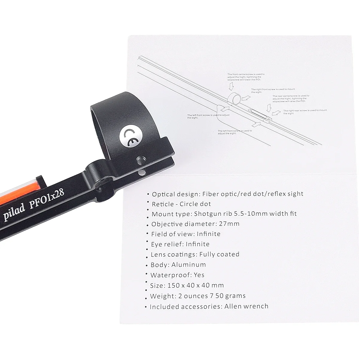 VOMZ Fiber Optic Red Dot Sight 11mm Rail