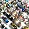 Wholesale Bulk Lots 100pcs Men Women Fashion Stainless Steel Rings TOP DESIGN MIX Wedding Engagement Band Ring Trendy Jewelry 4