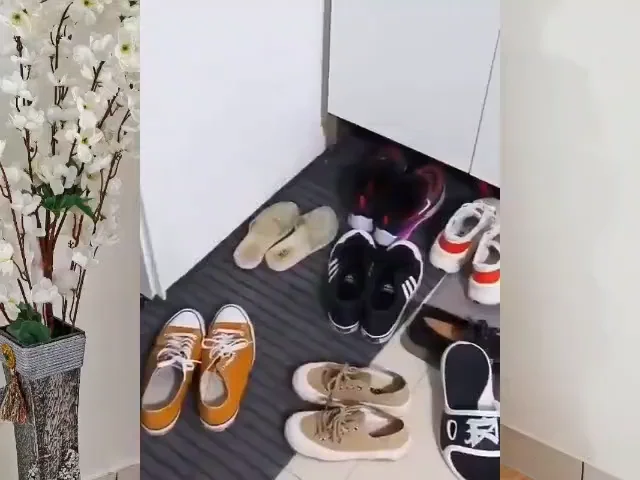 New Shoe Rack, Vertical Shoe Tower, Narrow Corner Shoe Rack, Shoe Shelf, DIY Free Standing Shoes Storage Organizer for Small Entryway, Closet, Hallway, Living Room, Bedroom (30x28x17.5cm 5 layers)