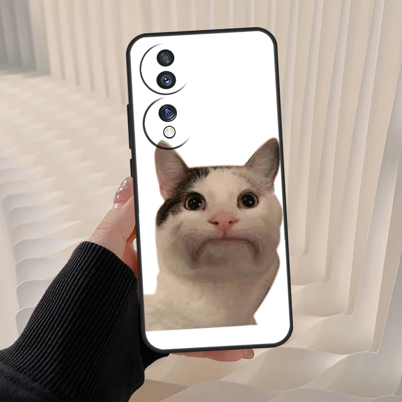 Beluga Cat Meme Face Smiling Funda For iPhone 15 14 13 12 11 Pro