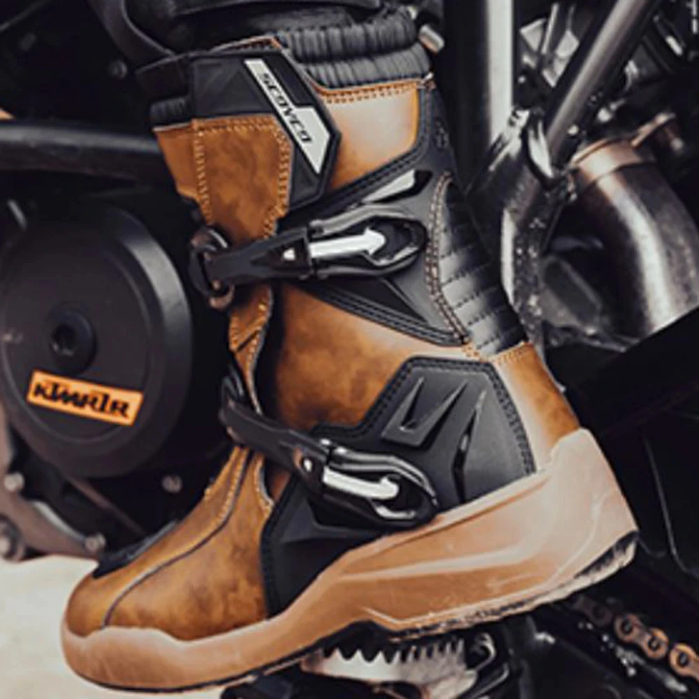 Motorbike Protective Boots Off-Road Race Riding Protective Boots  Mountaineering Shoes Motorcycles Outdoor Travel Sneakers