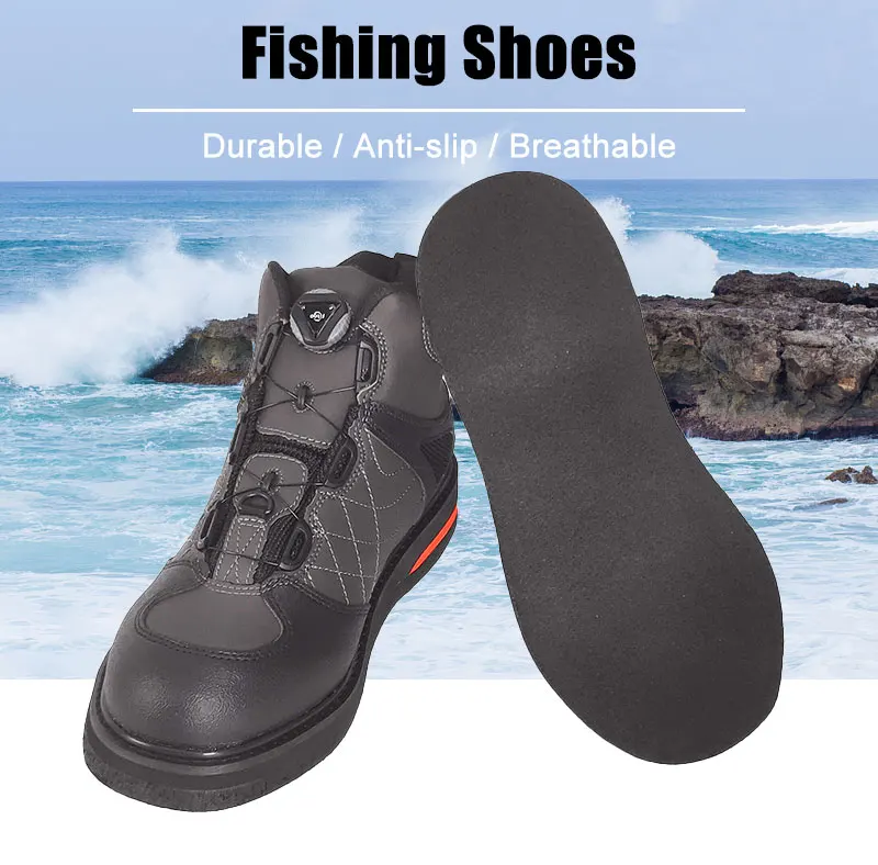 Description Picture 3 of itemFishing Wading Shoes Anti Slip Felt Sole Nails or not Upstream River Hunting Hiking Reef Rock Fishing Boots for Fishing Waders
