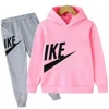 Spring Autumn Luxury Designer Print Children Set Hoodie + Pant Suit 2pcs Set Kid Boy Girl Clothes Casual Fashion Sport Tracksuit 6