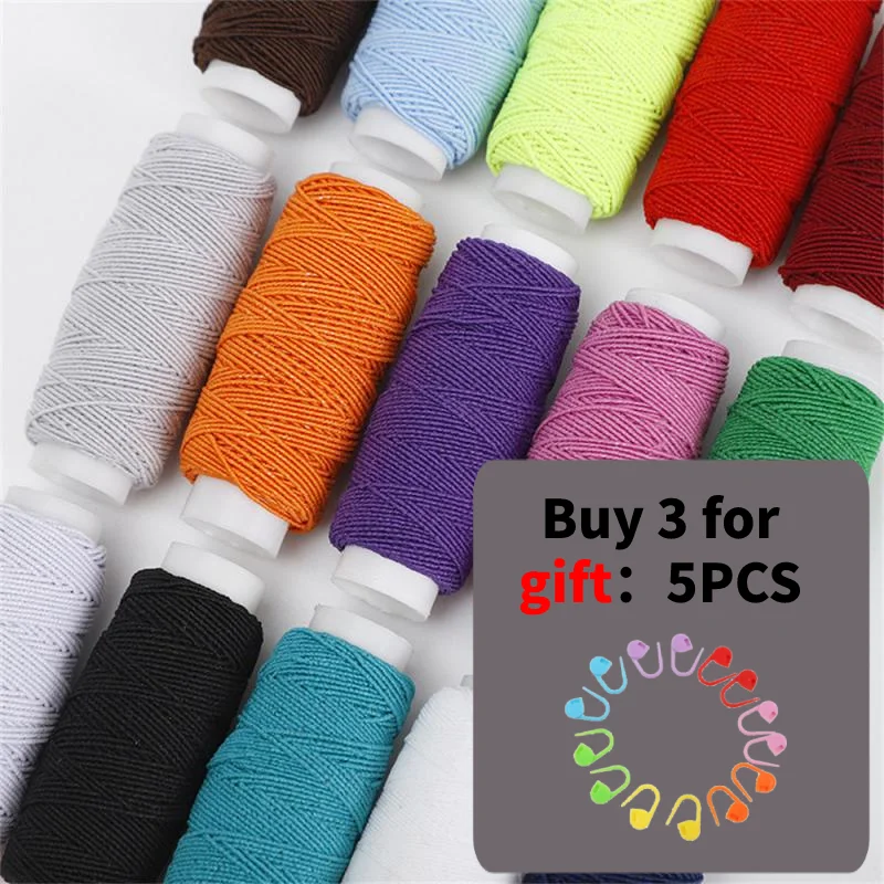 

Elastic Thread Imported Latex Sewing Threads Colorful Elastic Band Skirt Wrinkled Bottom Line Hand Tools for Home Accessories