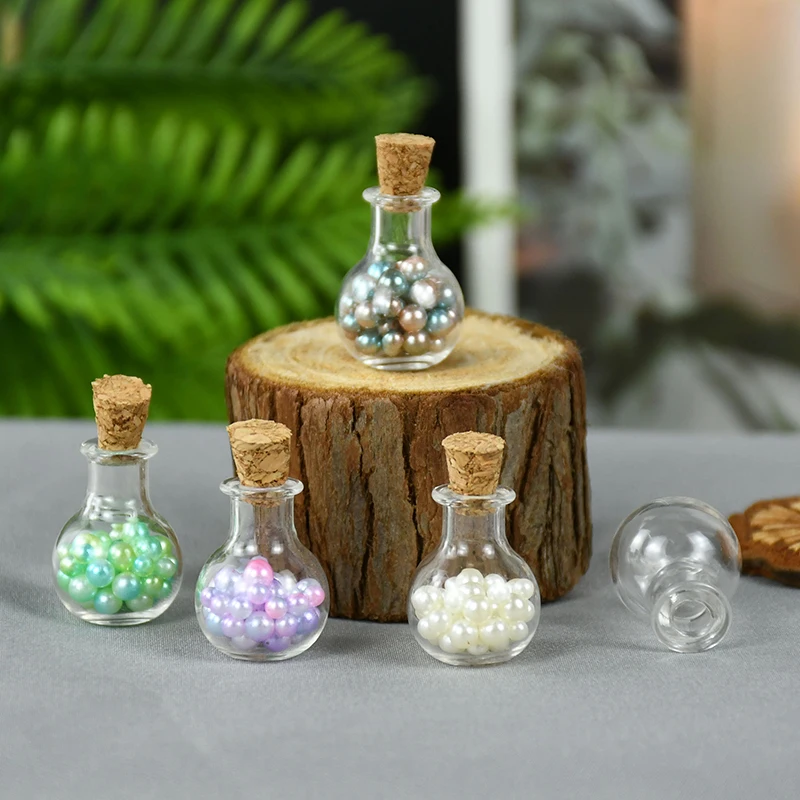 10/20Pcs Miniature Glass Bottles With Cork Clear Wishing Drifting Bottle Wedding Birthday Party Gifts DIY Decorations Glass Jars