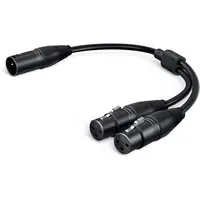 50cm XLR Splitter Cable Male to Dual Female Y-Splitter 3Pin Balanced Microphone Line Foil Braided Shielded For Microphone