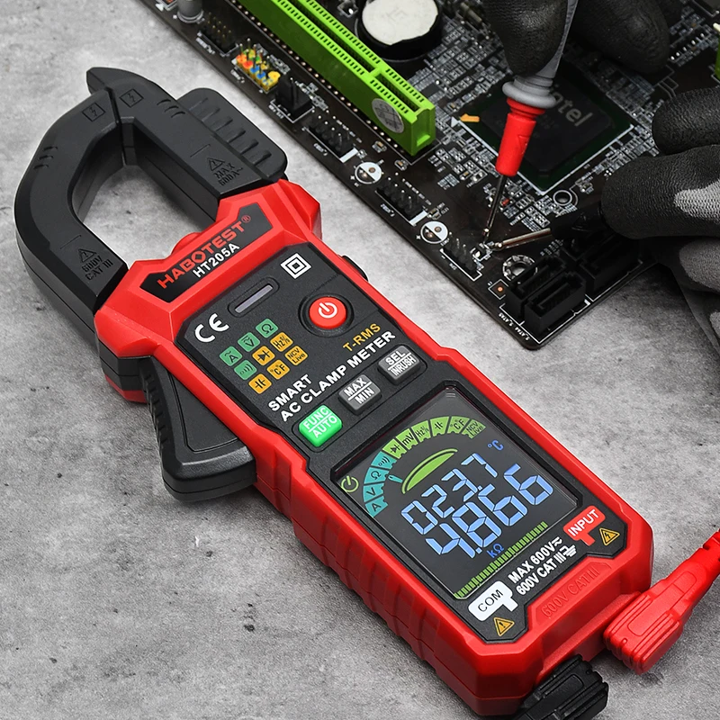 HABOTESTHT205ProfessionalDigitalSmartClampMeterTrueRMSAmmeter