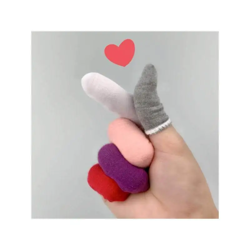 순면 손가락 커버 통기성 작업용 손가락 끝 보호 탄성 노동 보호 장갑 땀 흡수성 내마모성 미끄럼 방지
