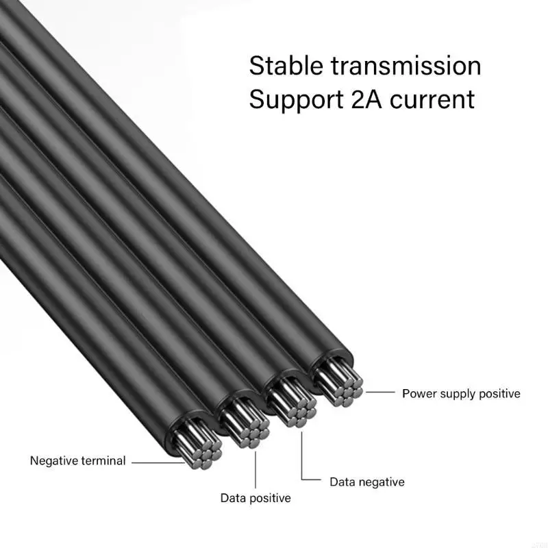 스마트 폰 태블릿 헤드폰 용 USB2.0 to Type C 전원 충전 케이블 코드
