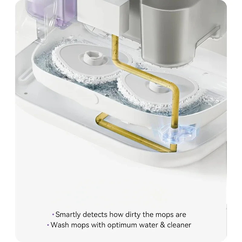 Robot Vacuum and Mop Comb, Washing & Drying, Dirt Sense Ultra Clean, Auto Add Cleaner, LCD Display, Smart Swing,