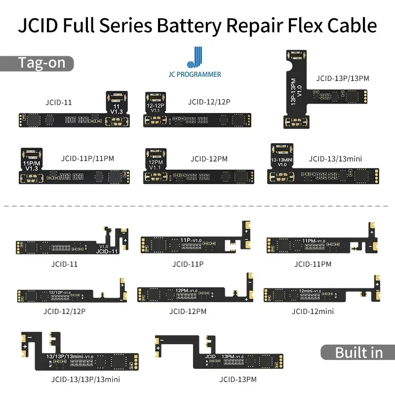 

JCID JC Original Battery Repair Flex for IPhone 11 12 13 14Pro Max Remove Warning Battery External Flex Cable Replacement Repair