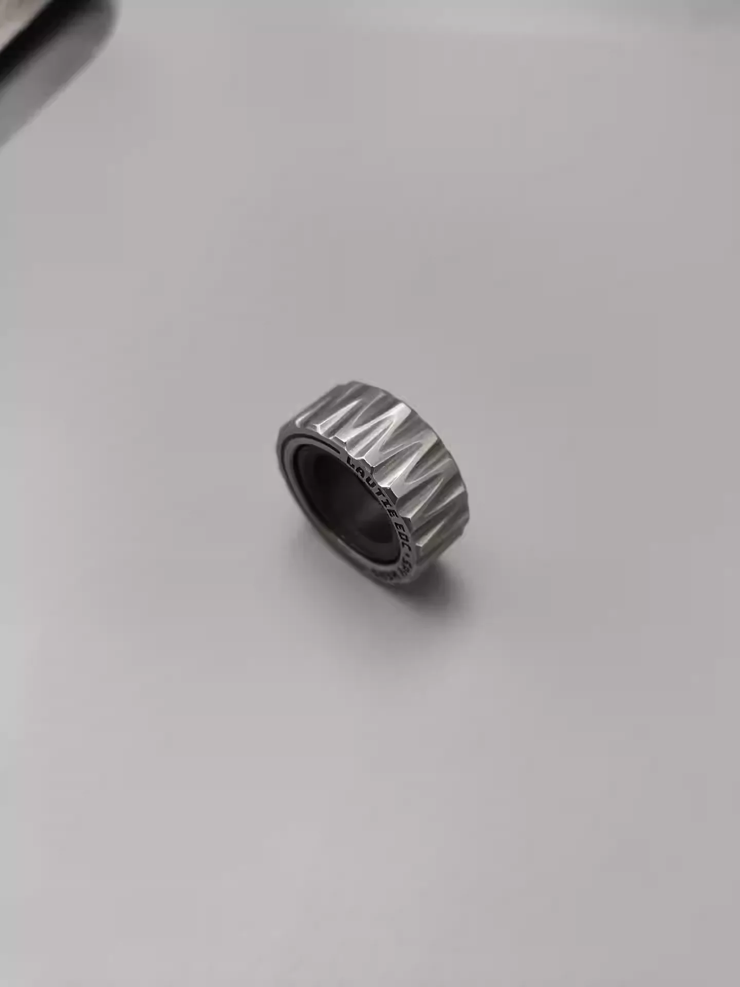 

Old blacksmith machinist m stainless steel zirconium alloy decompression ring edc