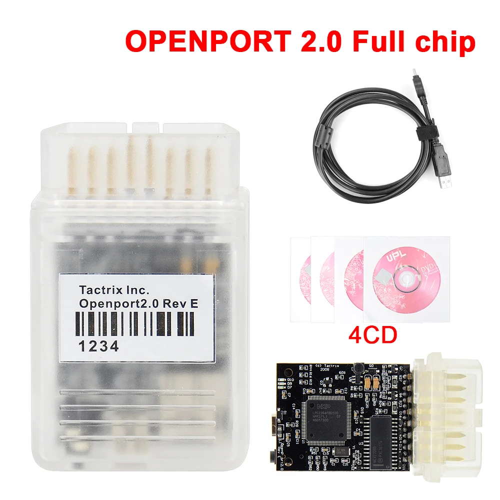 Tactrix Openport 2.0 ECU FLASH open port 2 0 Auto Chip Tuning OBD 2 OBD2 Car Diagnostic Tool For B-enz J2534 Scanner