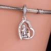 Fit Original Pan Charm Bracelet 925 Sterling Silver Mother Daughter Father Daughter Mother Son Bead For Making Women Berloque 5