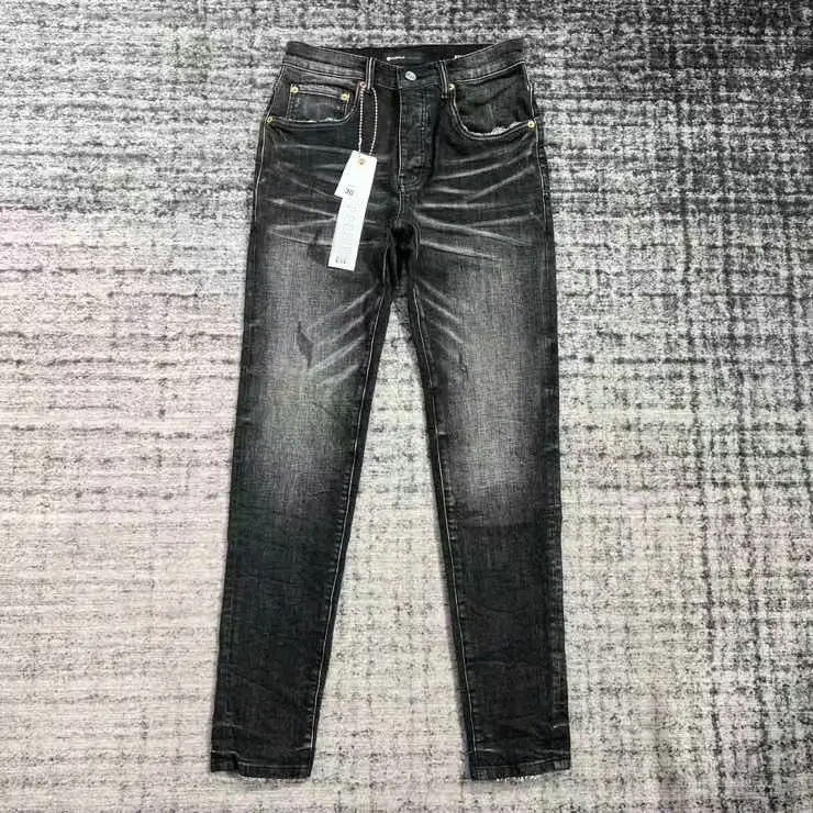 

men's fashion jeans pant Purple spring slim feet pants men's fashion new casual embroidered jeans men pants