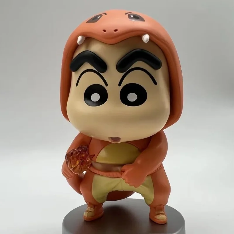 

14.5cm Crayon Shin-Chan Cos Little Fire Dragon Cute Doll Pvc Model Desktop Decoration Peripheral Boxed Handmade Kid's Toy Gifts