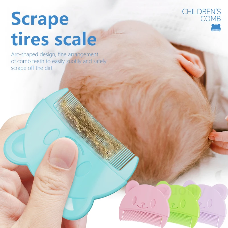Macarons Color Cartoon Bear Safe Baby Comb Baby Hair Scale Brush Safe Comb Newborn Brush Hairbrush Kids Boy Girl Gifts hair brush comb baby hair comb