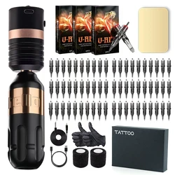 XNET Complete KIT Wireless Rotary Tattoo Machine Set Universal Pen Mixed Cartridges Needle Accessories Tools Skin Eyebrow Makeup