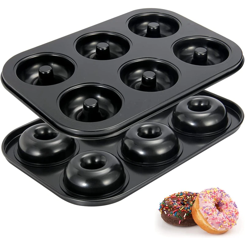 Donut Pan, Non Stick 6 Cavity Donut Baking Pans, Donuts Mold Bagels