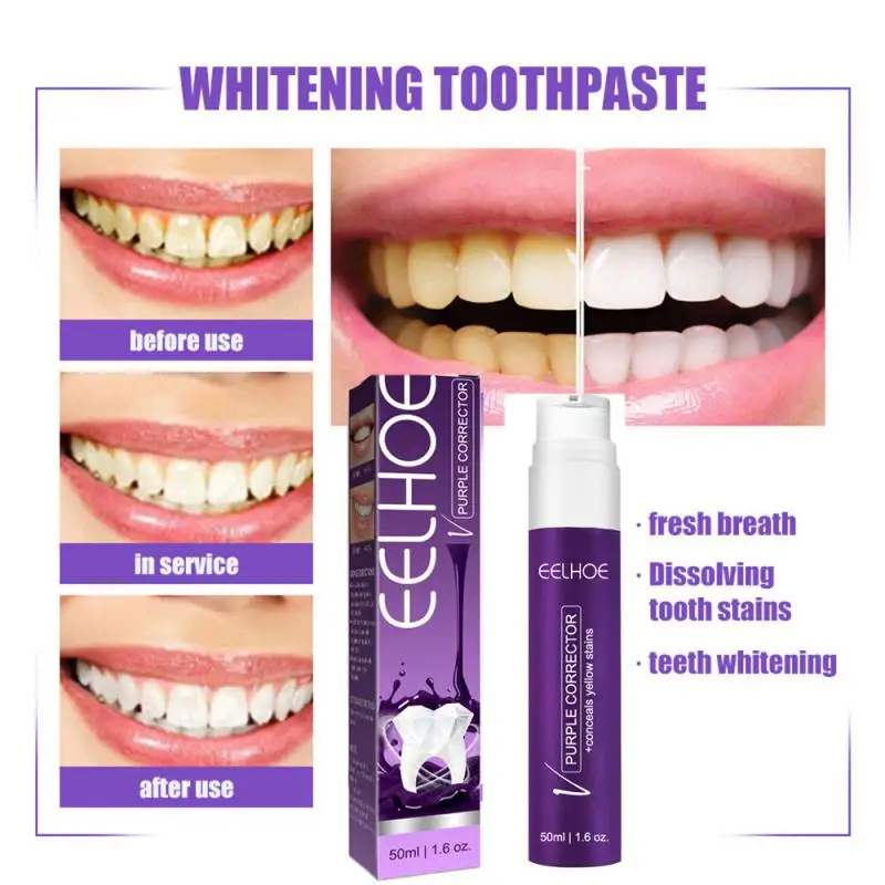 

50ml Safe Whitening Toothpaste Refreshing Breath Teeth Foam Tooth Cleaning Mousse Plaque Removal Dentifrice Teeth Care Toothpast