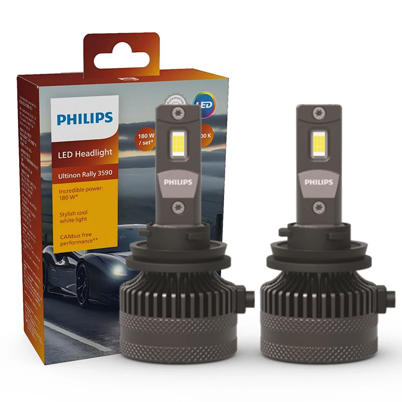 ตัวเลือกสินค้า หลอดไฟ LED กำลังสูง Philips 15000lm แสงขาว 6500K สำหรับรถยนต์ H4/H7/H8/H11/HB3/HB4/H19/HIR2/H1