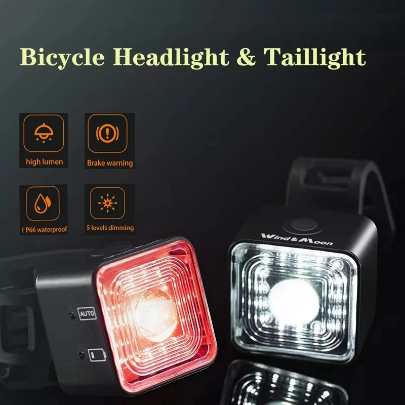 High Lumen Cycling Headlight & TailLight IP66 Waterproof Bicycle Front