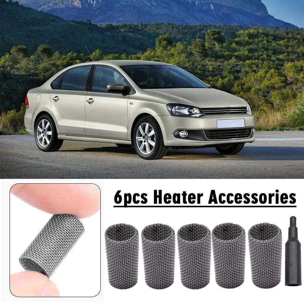 6pcs Car Heater Accessories Car Glow Plug Burner Strainer Screen Filter Mesh For Diesel Air Parking Heater Car Accessories