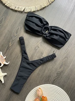 Micro Bikini Push Up Women Swimsuits 2024 Sexy Female Swimwear Brazilian Bikini Set Thong Biquini Swimming Suits Beachwear