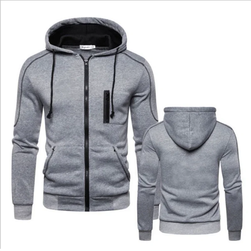 Sportswear Men's Fashion Hoodie Solid Color suit Men's Sweatshirt Drawstring Sweatpants Gym Casual Sportswear 2-piece Set Winter