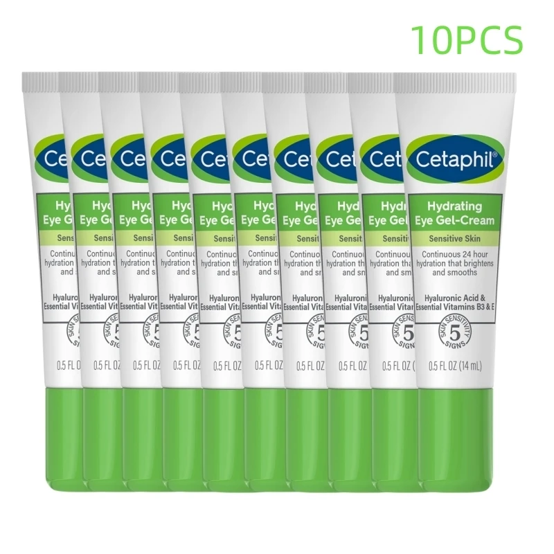 

10PCS Hydrating Eye Gel-Cream 14ml Cetaphil Hyaluronic Acid Brightens Smooths Eye Cream Improve Tightness Roughness Under Eyes