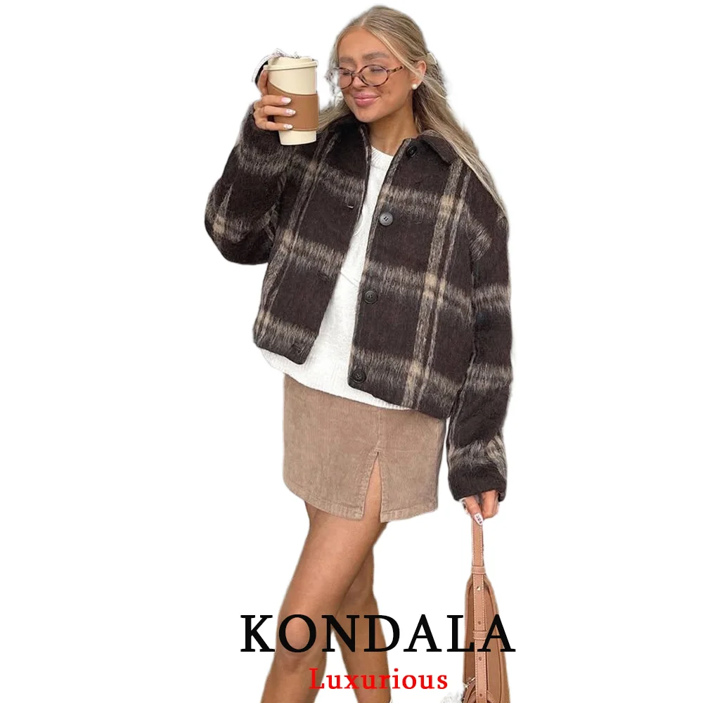 ג'קטים מרופדים וינטאג' לנשים עם שרוולים ארוכים, כפתורים וכיסים, אופנתיים לעונת הסתיו והחורף של 2025, עבים וחמים