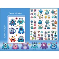 Monster Temporary Tattoos for Kids - More Than 120 Tattoos - Cute Cartoon Tattoos Sticker for Boy Girl Birthday Party Decoration 2