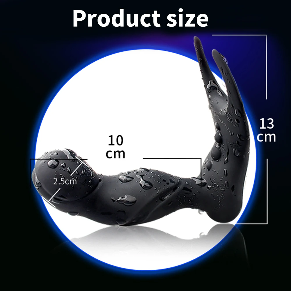 Prostata-Massage männlicher Vibrator Rotation Perlen Anal Plug Vibrator Silikon Verzögerung Ejakulation männlich Masturbat_voghion.com