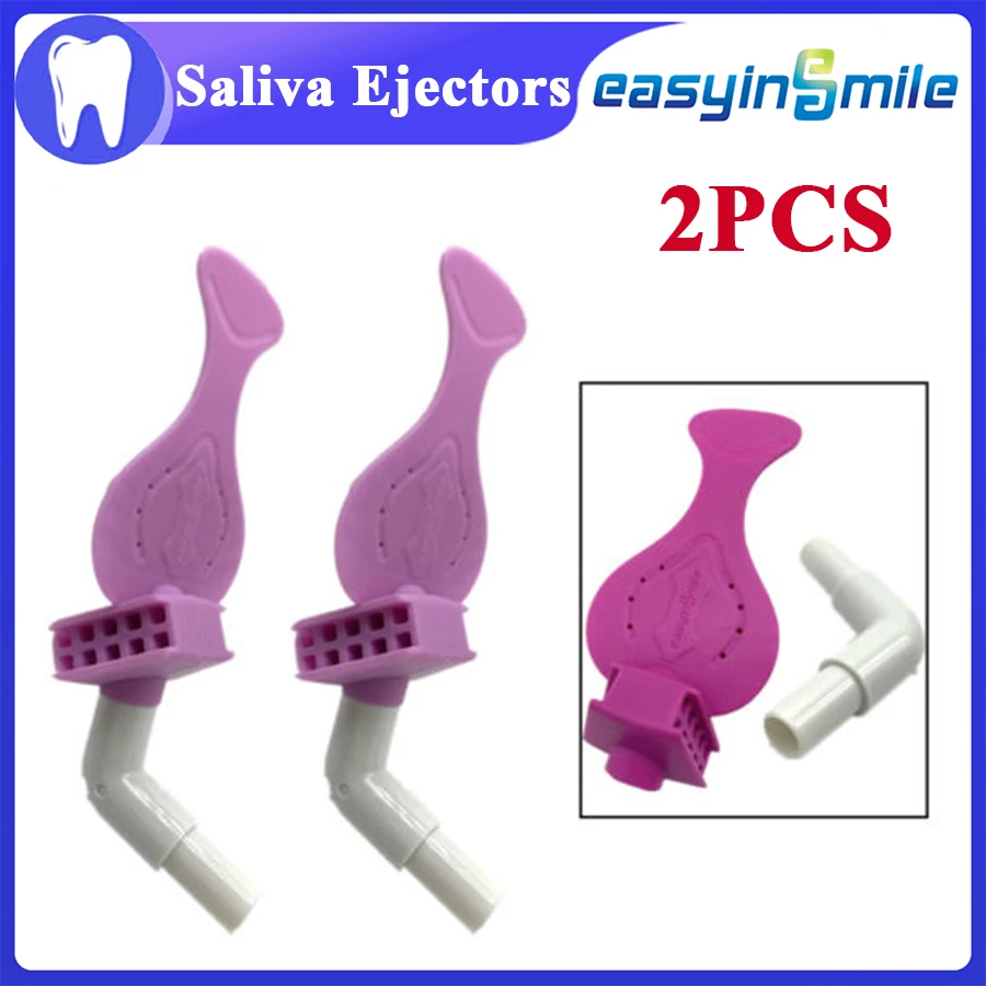 EASYINSMILE 2Pcs Dental Mouth Bite Block Sterilize Saliva Suction Tube
