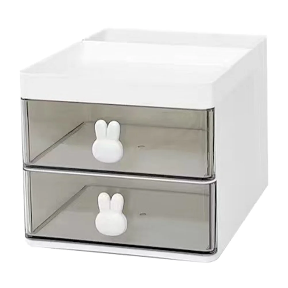 

Desktop Makeup Box Case Holder Storage Drawer Desk Drawers Stationery Table Tabletop Plastic Container Decorative Organizer