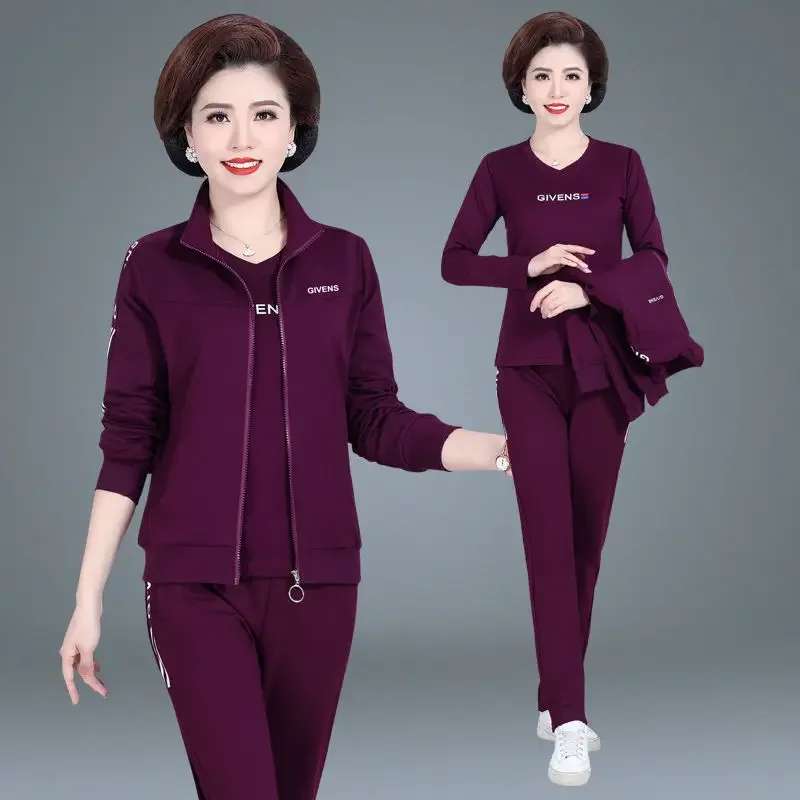 Grape purplish red two-piece suit (coat + pants)