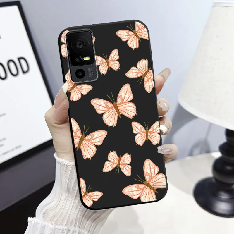 Panda Floral Soft Silicone Shockproof Phone Back Cover