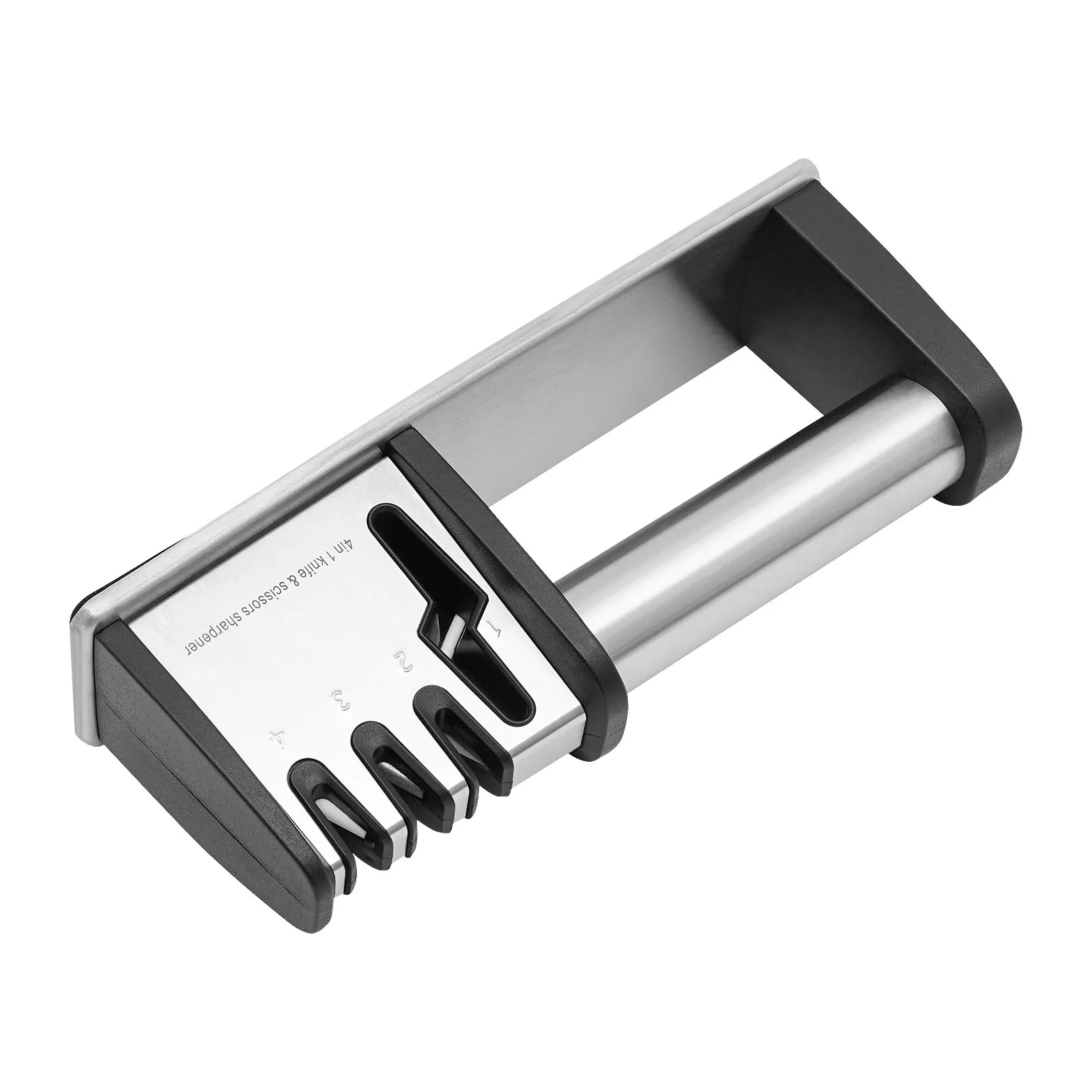 4-in-1 Professioneller Manueller Edelstahl-Messerschärfer mit Grob-, Mittel- und Feinrillen für Haushalt und Profiküche – Detail 5