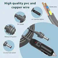 2M/3M For Starlink Mini DC Power Cable Direct To Cigaretter 12V Adapter Power Cable For Starlink Mini Waterproof 1